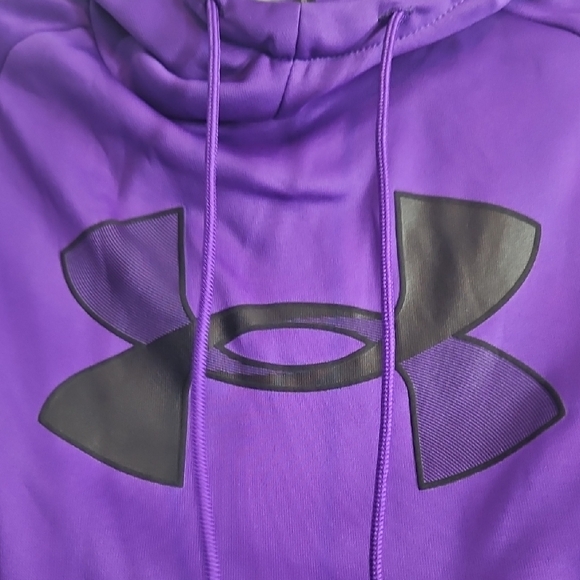 Under Armour Purple Hoodie with Black Logo - Picture 3 of 6